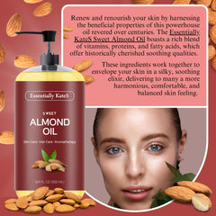 Essentially KateS Aceite de Almendra Dulce: textura ligera, absorción rápida para rostro.