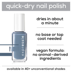 Con Essie Expressie, aplica dos capas sin base ni capa superior.