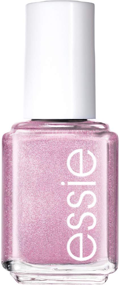 Essie S'il Vous Play, rosa metálico con brillo para looks elegantes.