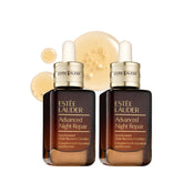 Estée Lauder Advanced Night Repair Duo: botella de suero, hidratación y renovación nocturna.