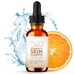 Eva Naturals Serum Vitamina C Retinol Claridad: botella iluminadora para la piel