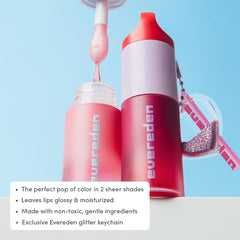 Evereden Brillo Labial, textura hidratante para labios secos y sensibles.