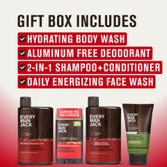 Every Man Jack dos-en-uno shampoo-condicionador, cabello limpio y nutrido.