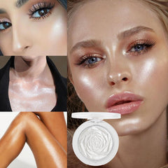 evpct iluminador rostro brillo plateado, ilumina pómulos y piel.