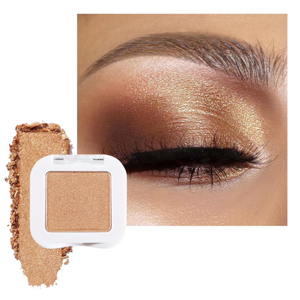 evpct Paleta de sombras doradas, tonos luminosos para looks elegantes.