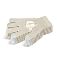 Guantes Evridwear de algodón hidratantes con dedos táctiles para usar el teléfono.