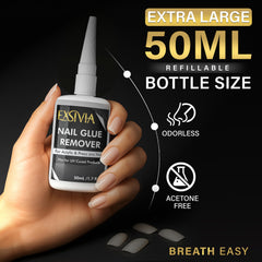 EXSIVIA punta de precisión para remover pegamento en uñas con control total.