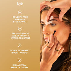 Polvo para cejas pigmentado de Fab Brows para acabado natural