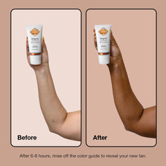 Broncé natural sin tonalidad naranja con Fake Bake Loción Autobronceadora Original.
