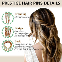 Fallinlocks pin bordes suaves protege el pelo y evita tirones.