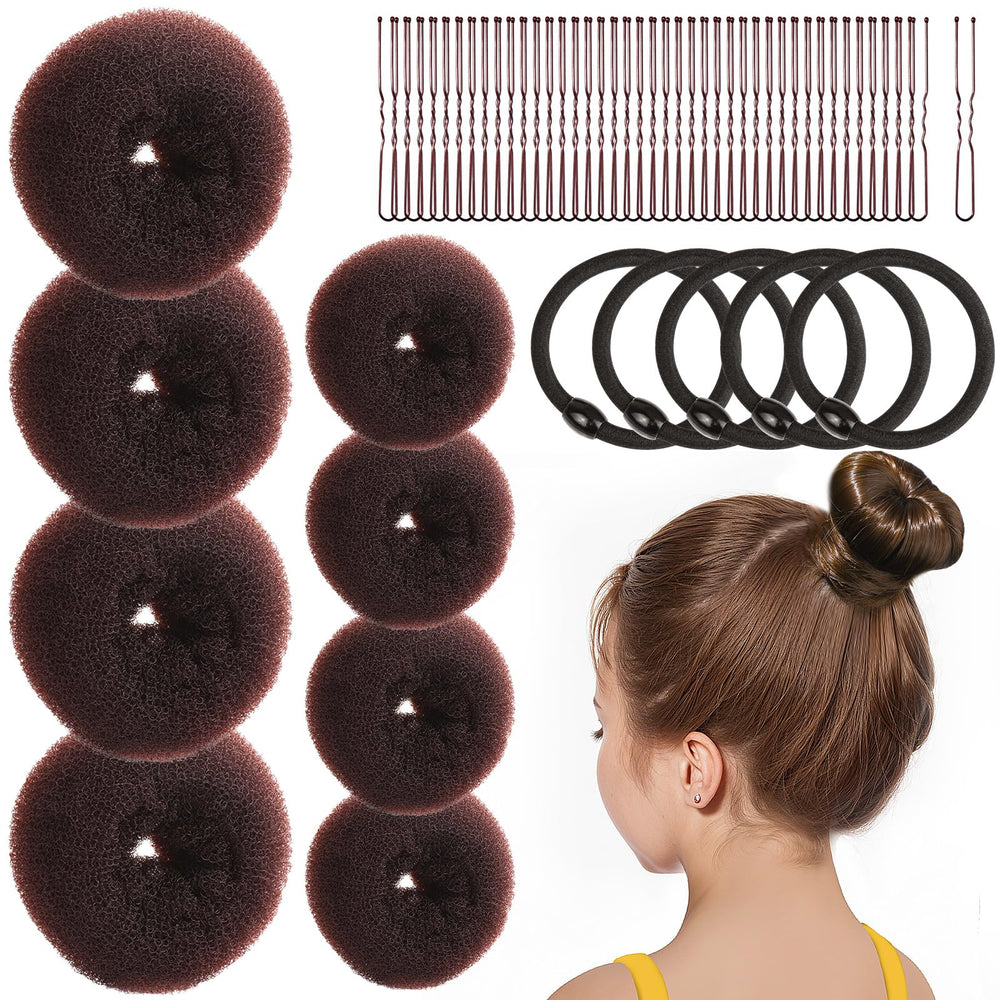 FANDAMEI set completo de moño redondo para peinados infantiles con varias piezas