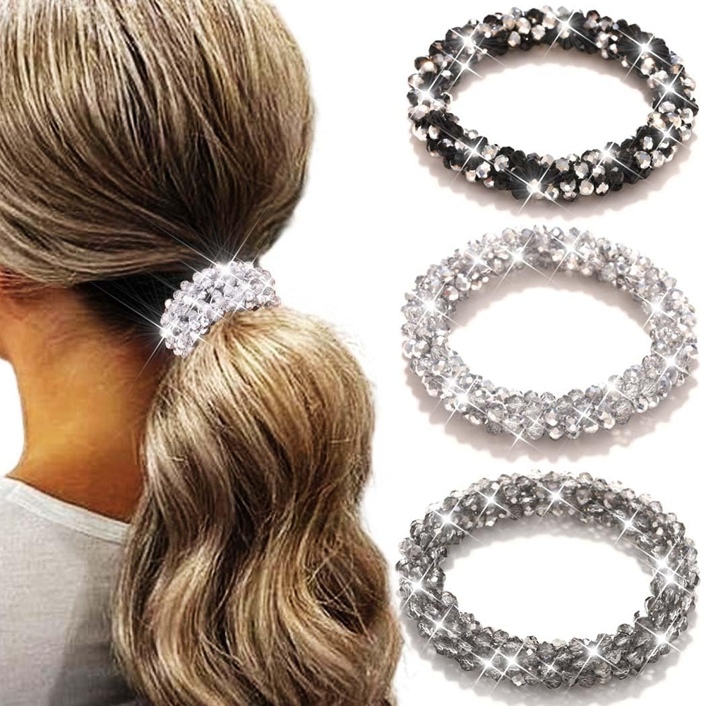 Fashey coletero con cristal plateado, brillo para uso diario