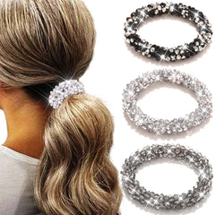 Fashey coletero con cristal plateado, brillo para uso diario