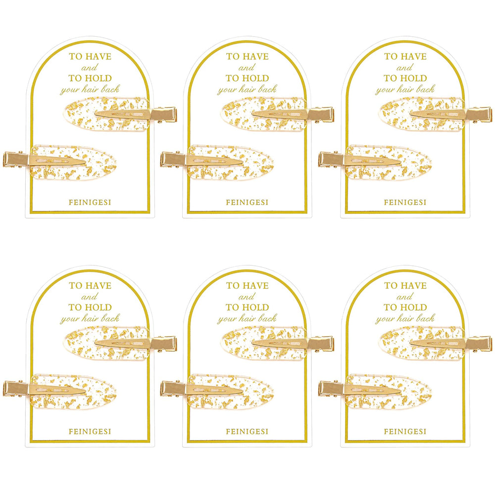 FEINIGESI pinza pelo glitter sin doblar, paquete 12, ideal para damas de honor