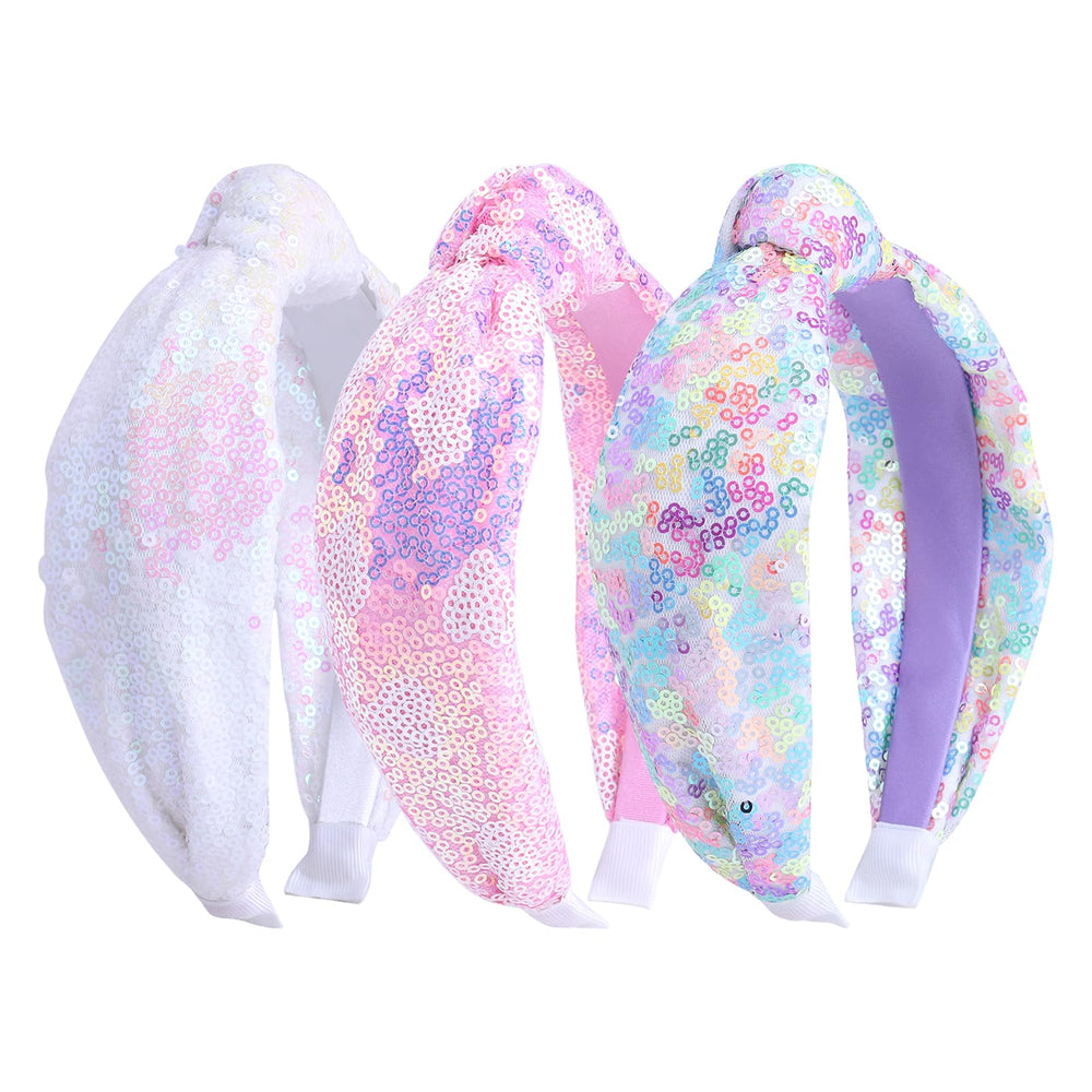 Diadema Fishdown lentejuelas rosa, cómoda para uso diario y juego.