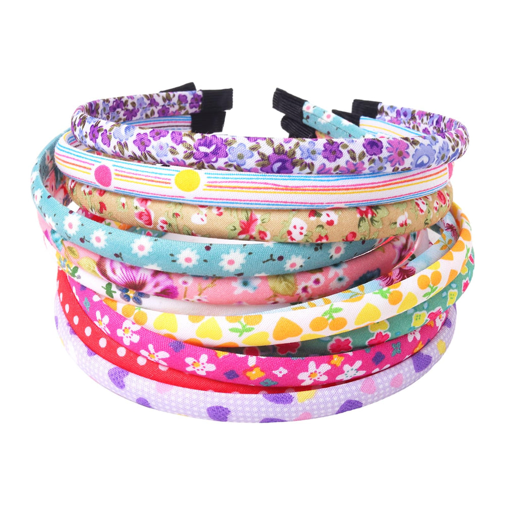 Diademas Fishdown para niñas con 12 colores brillantes y motivos florales para combinar conjuntos.