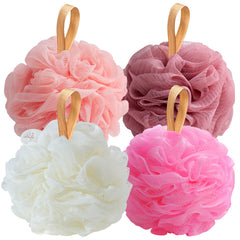 Fishent lufa rosa suave para exfoliar la piel en la ducha