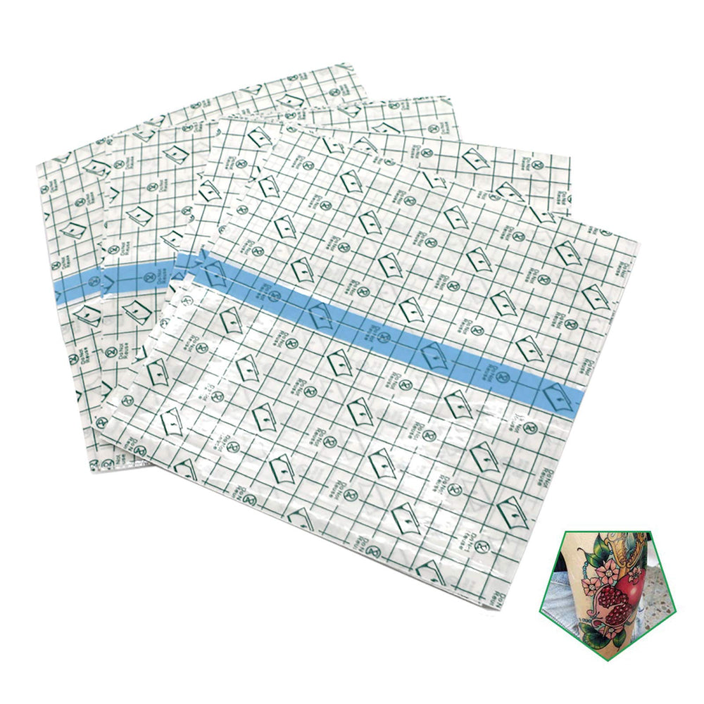 Flatoedu banda cuidado tatuaje 5 hojas: protección inicial suave y transparente.