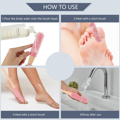 FLCODE Cepillo para pies en la ducha, limpieza sin esfuerzo.