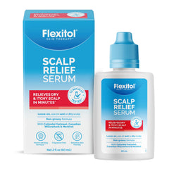 Flexitol suero para cuero cabelludo, alivio inmediato.