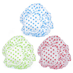 Gorra de ducha Fouews roja, ideal para spa en casa y cuidado personal.