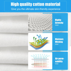 Guantes FourSeas de algodón blanco lavables para uso repetido en casa.