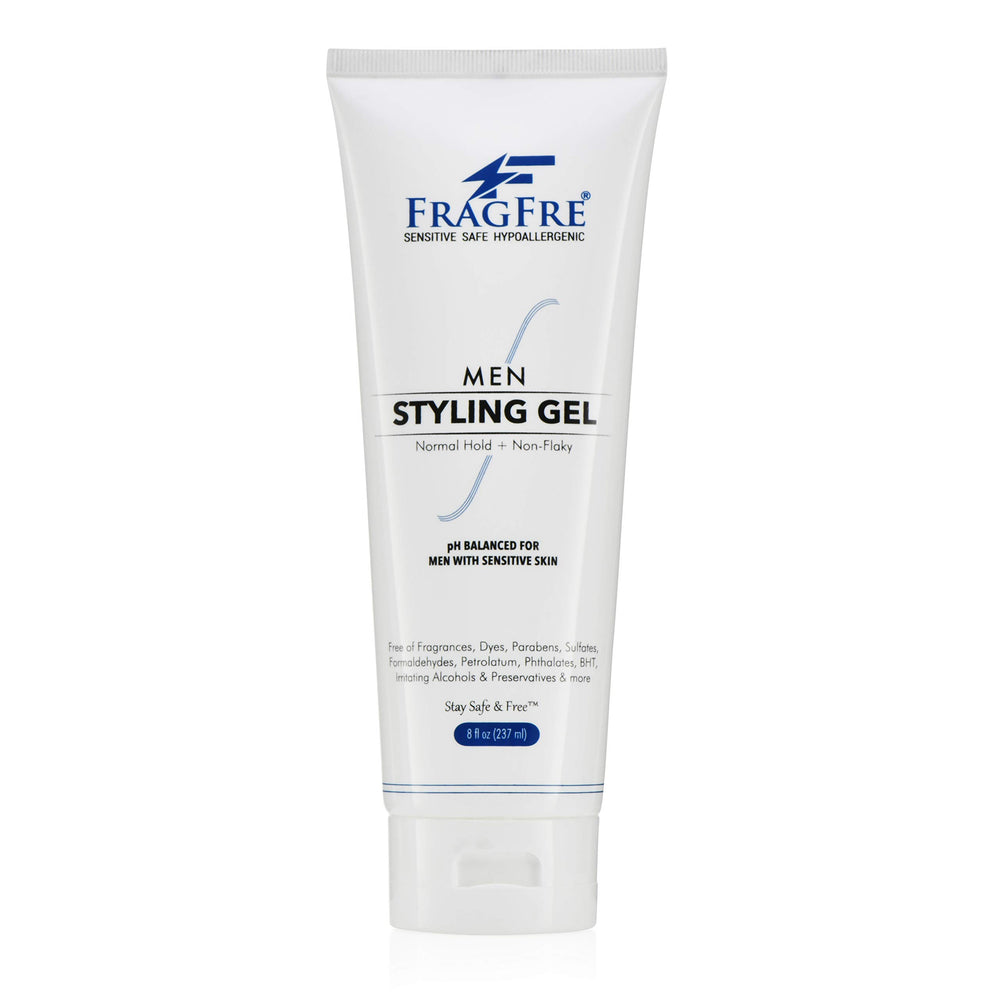 FRAGFRE gel de peinado para hombres, botella de 8oz, fijación normal sin fragancia.