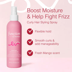 Function of Beauty para rizos: definición y control del frizz para acabado flexible.