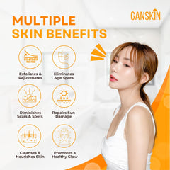 Polvo de cúrcuma cruda de Ganskin para tono uniforme