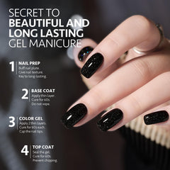 GAOY Aplicación con top coat para acabado brillante y duradero