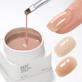 GAOY Base Builder Color Nude 30 g con pincel incluido para uso en casa.