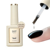 GAOY Builder Top Coat Gel, bote de 16 ml, acabado claro y brillo duradero.