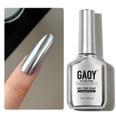 GAOY capa superior cromo gel: brillo duradero para manicura en casa.