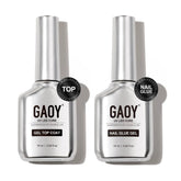 GAOY capa superior de gel con brillo cristal, acabado claro y duradero para uñas.