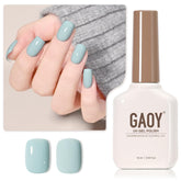 GAOY Esmalte Gel Azul 2001 frente, color intenso para manicura en casa.