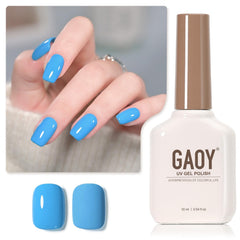 GAOY esmalte gel azul celeste en bote de 16 ml para manicura en casa