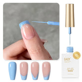 GAOY Esmalte gel azul claro con remolino para delinear arte de uñas.