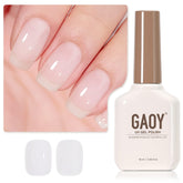 GAOY esmalte gel blanco lechoso 1482, botella para base translúcida y suave