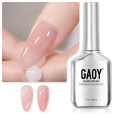 GAOY gel jelly rosa 16 ml translúcido, acabado suave para uñas en casa.