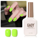 GAOY Esmalte gel Verde Neón, bote de 16 ml, acabado brillante.