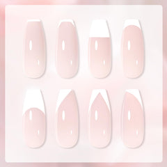 GAOY gel color rosado lechoso, primer plano, tono suave para acabado francés natural.