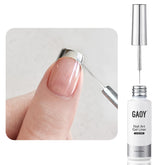 GAOY delineador gel plata con efecto espejo 3D para uñas brillantes.