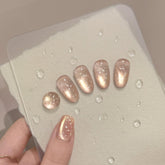 GAOY Nude Pink Bubble Cat Eye Gel frente de la botella con brillo intenso