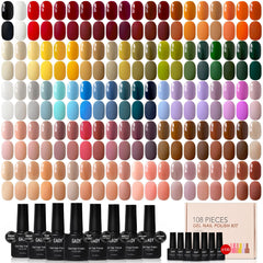 GAOY paleta gel 100 colores, variedad para todo diseño de uñas.