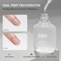 GAOY primer para uñas, adhesión mejorada para gel en casa.