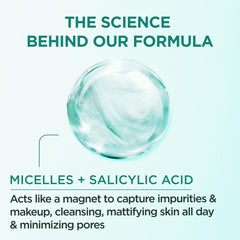 Garnier Agua Micelar con Ácido Salicílico: aplicación sin enjuague para desmaquillar
