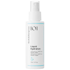 Geek & Gorgeous Liquid Hydration Toner en botella con spray para hidratación rápida.