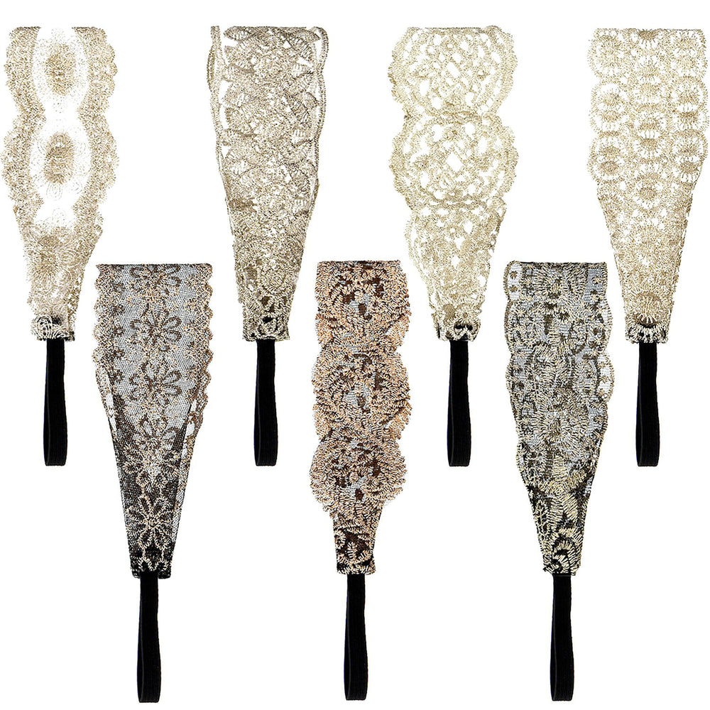 Gejoy diademas de encaje, 7 diseños, ideal para completar conjuntos elegantes.