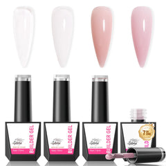 Gellaktik Builder Gel base transparente para acabado natural y duradero.