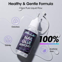 GELLEN Remover con aplicador preciso facilita despegar uñas postizas.